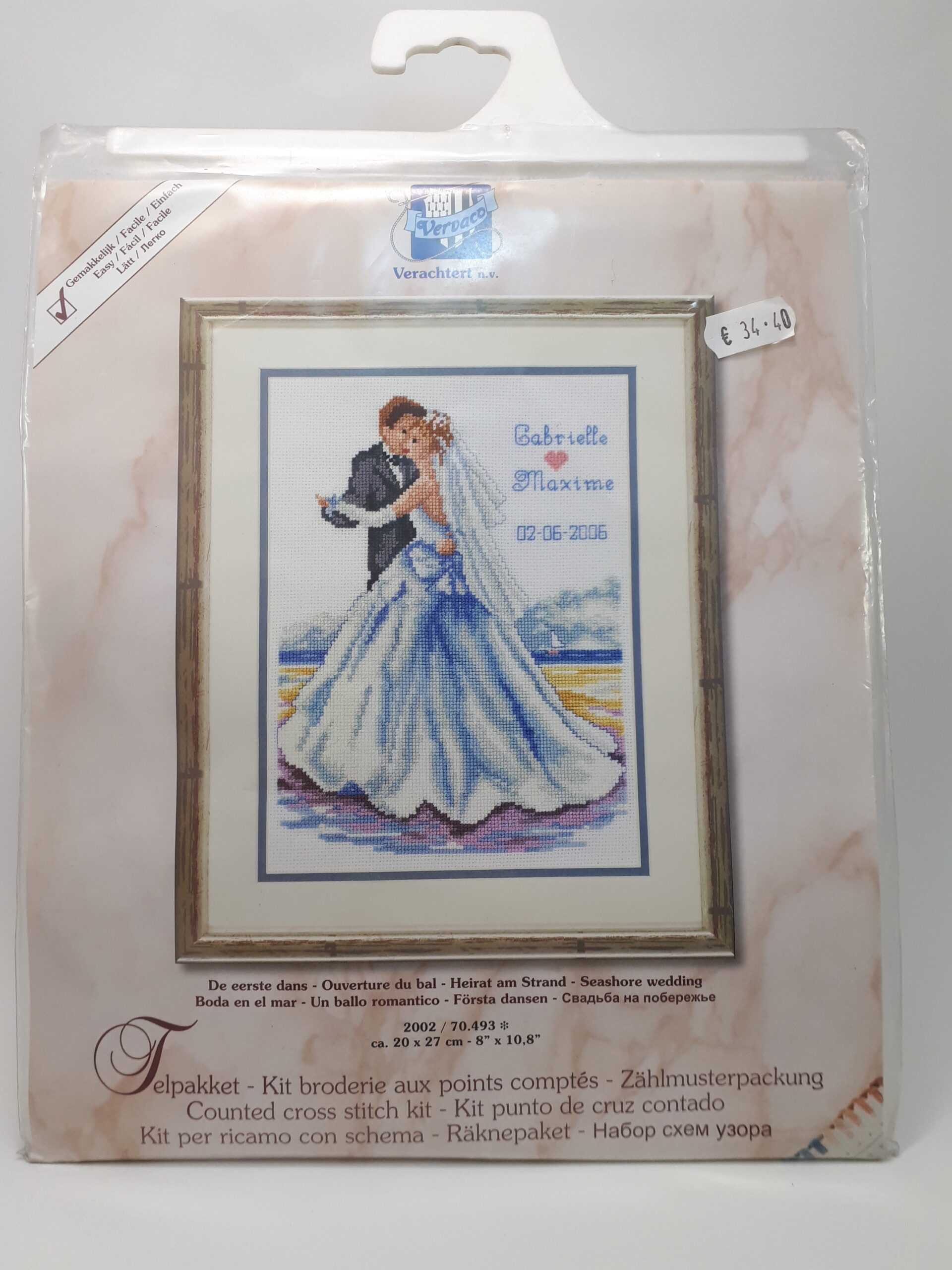 Ristipistotyö Hääpari